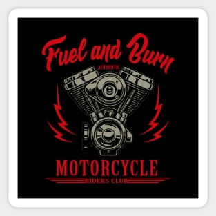 Motorcycle Fuel and Burn Sticker